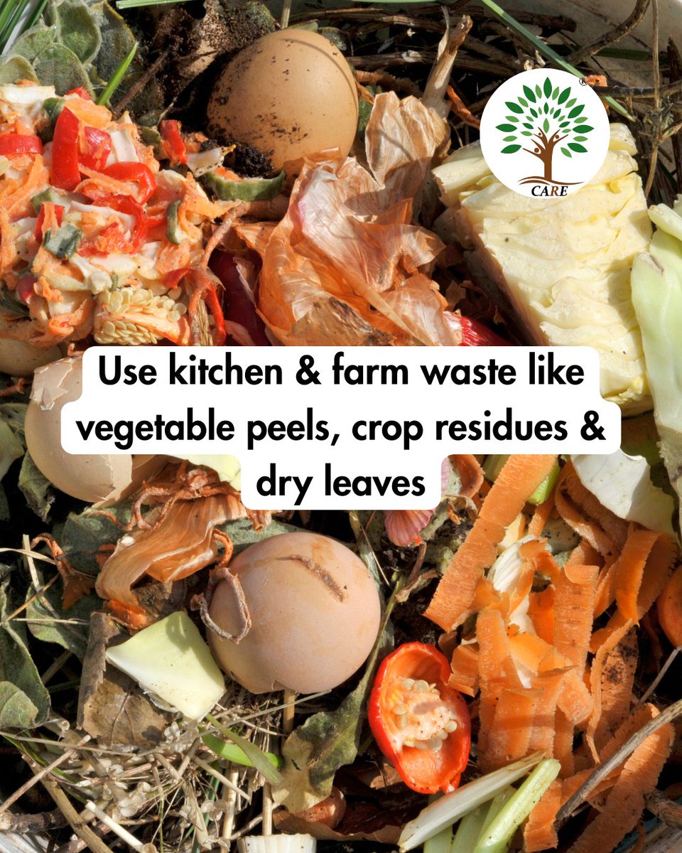 careagros123's tweet image. Turn your farm waste into gold for your soil! 
Composting is the natural way to recycle nutrients, enrich soil, and boost crop yield sustainably. 

#CareAgros #SmartFarming
#CompostingTips #OrganicFarming #SoilHealth #CareAgros #FarmSolutions #SustainableFarming g