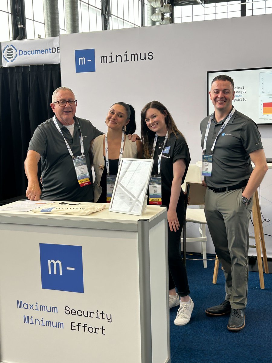 minimusio's tweet image. 📍🌍 The Minimus team is at #OpenSourceSummit Europe! If you haven&apos;t had a chance, be sure to stop by the booth tomorrow to talk #ContainerSecurity with us. 

#LinuxFoundation #minimus #cybersecurity #applicationsecurity #devsecops