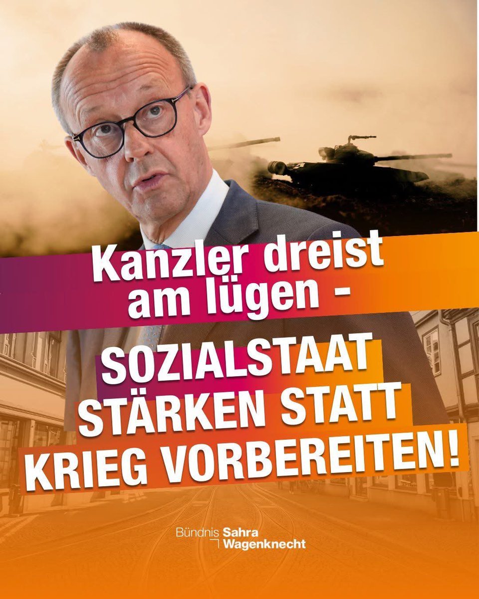 Frederick Broßart (@freddyerstrecht) on Twitter photo Nehmt den Menschen – gebt den Rüstungskonzernen.
Unsere Parteivorsitzende <a href="/Amira_M_Ali/">Amira Mohamed Ali</a> sehr treffend dazu:
„Das ist das Motto des Black-Rock-Kanzlers Friedrich Merz. Wie erwartet will er den Sozialstaat noch weiter kürzen. Mithilfe einer dreisten Lüge: Das Ganze sei nicht mehr Nehmt den Menschen – gebt den Rüstungskonzernen.
Unsere Parteivorsitzende <a href="/Amira_M_Ali/">Amira Mohamed Ali</a> sehr treffend dazu:
„Das ist das Motto des Black-Rock-Kanzlers Friedrich Merz. Wie erwartet will er den Sozialstaat noch weiter kürzen. Mithilfe einer dreisten Lüge: Das Ganze sei nicht mehr