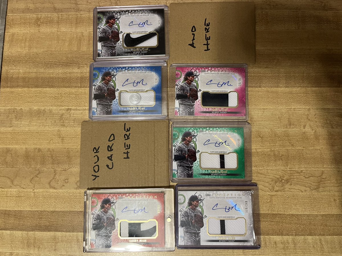 Rudy T. Dog (@superflyjkr) on Twitter photo <a href="/CardPurchaser/">Card Purchaser</a> Looking for Aaron Ashby Clearly Authentic/5 and /1
Casey Mize Inception/10 and /50 <a href="/CardPurchaser/">Card Purchaser</a> Looking for Aaron Ashby Clearly Authentic/5 and /1
Casey Mize Inception/10 and /50