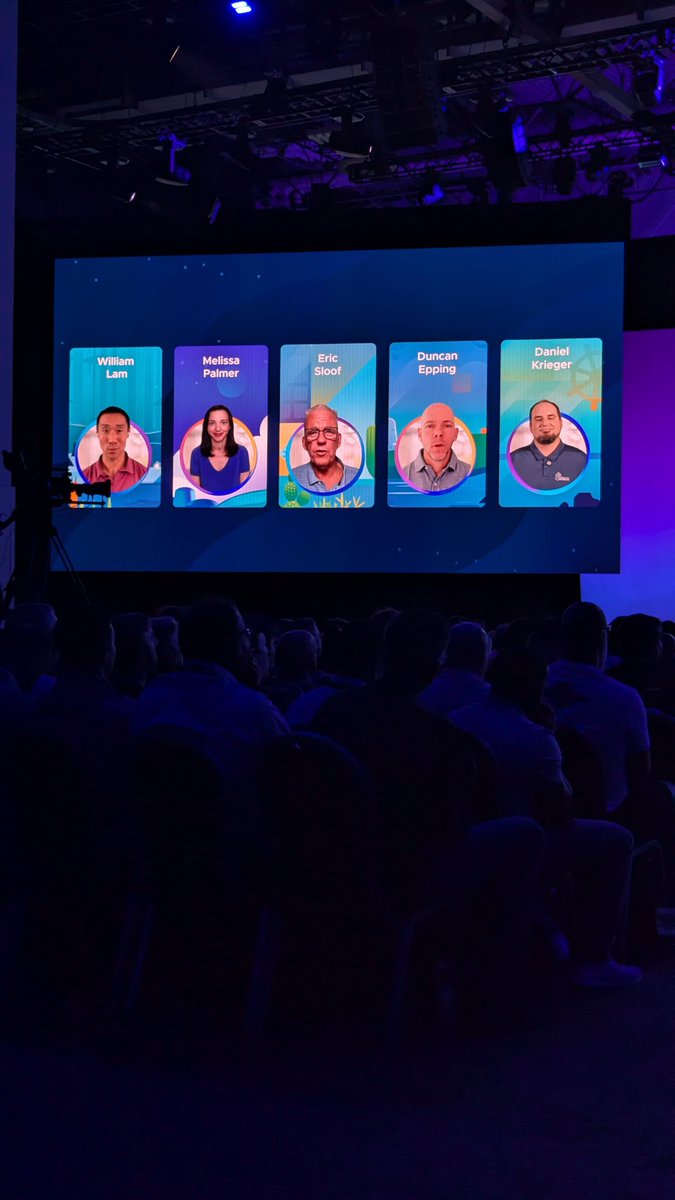 vmblog's tweet image. It&apos;s pretty cool to see @Broadcom showcase the expertise from #VMware #vExperts on the #VMwareExplore keynote stage. They always have an &apos;ask the experts&apos; session or booth, but I can&apos;t remember a time they were showcased in this way on stage. Well done! 👏