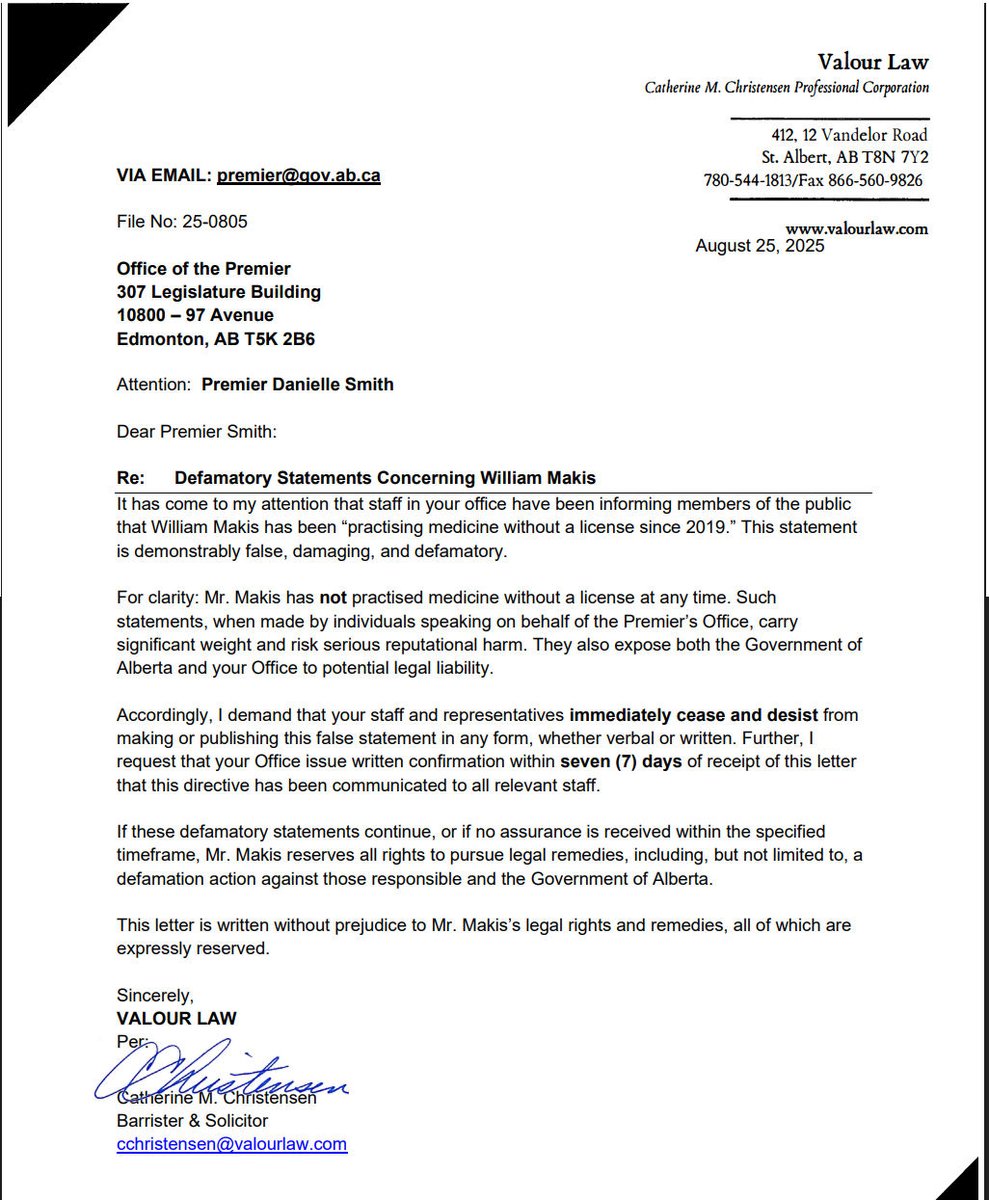 William Makis MD (@makismd) on Twitter photo <a href="/ABDanielleSmith/">Danielle Smith</a> BREAKING: We have evidence that Alberta Premier Danielle Smith's Office is engaging in defamation when addressing the public.
It confirms Premier Smith's Office is actively involved in attacks by College of Physicians on terminally ill Cancer patients & Ivermectin!
#ableg <a href="/ABDanielleSmith/">Danielle Smith</a> BREAKING: We have evidence that Alberta Premier Danielle Smith's Office is engaging in defamation when addressing the public.
It confirms Premier Smith's Office is actively involved in attacks by College of Physicians on terminally ill Cancer patients & Ivermectin!
#ableg