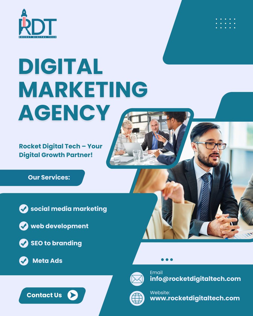 rocket_tech's tweet image. 🚀 Grow your business with Rocket Digital Tech!
✅ Social Media Marketing
✅ Web Development
✅ SEO &amp;amp; Branding
✅ Meta Ads

📧 info@rocketdigitaltech.com 
🌐 rocketdigitaltech.com 
📞+1 (478) 800-4007

#DigitalMarketing #SEO #SMM #MetaAds #rocketdigitaltech #rdt #webdevelopment