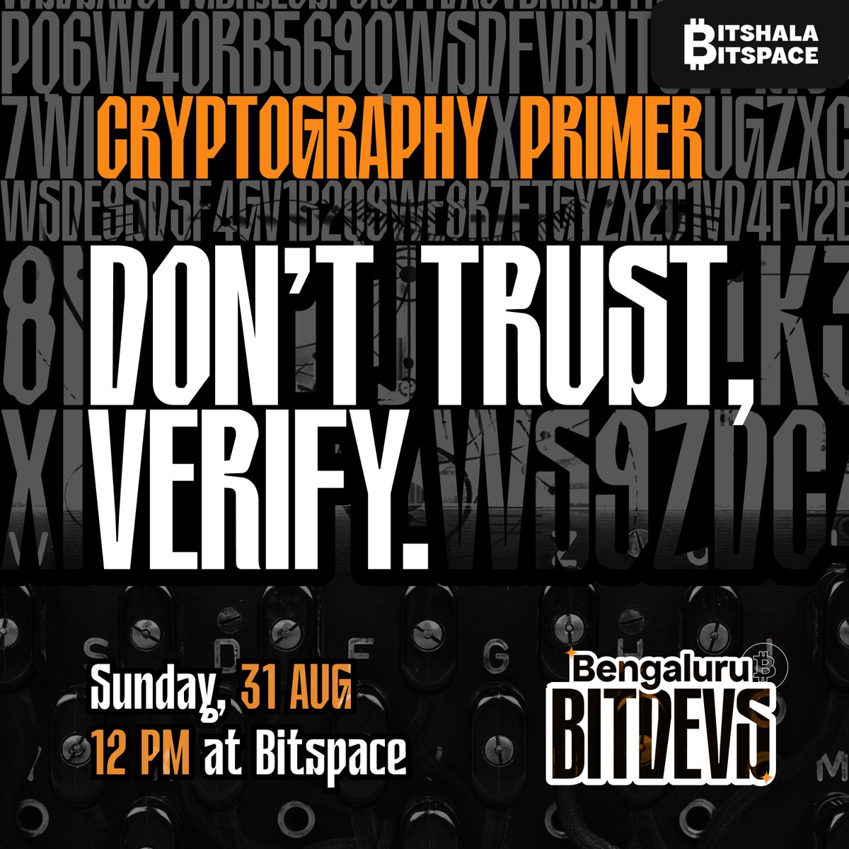 bitshala's tweet image. Can you guess what this is?👇 5d41402abc4b2a76b9719d911017c592
(Hint: you've typed it more times than you think.)
Looks like gibberish? Perfect. You're exactly who our next #BITDEVS is for!
Join us at Bitspace to explore #cryptography this Sunday: luma.com/vyfco1cp