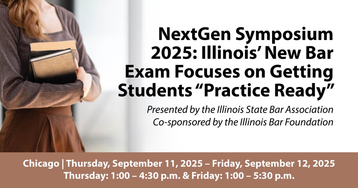 ISBAlawyer's tweet image. Why is IL joining 30 other jurisdictions that will implement the #NextGenBarExam? What effect will this implementation have on the practice of law in IL? How are these changes likely to impact both law school study &amp;amp; the legal community as a whole?

Info: isba.org/cle/path?pathP…