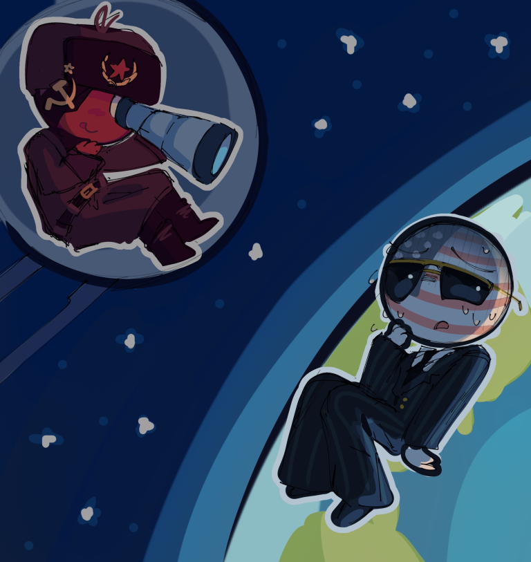 Catstringg's tweet image. also space race doodle ( amesov (???see it how you wish))