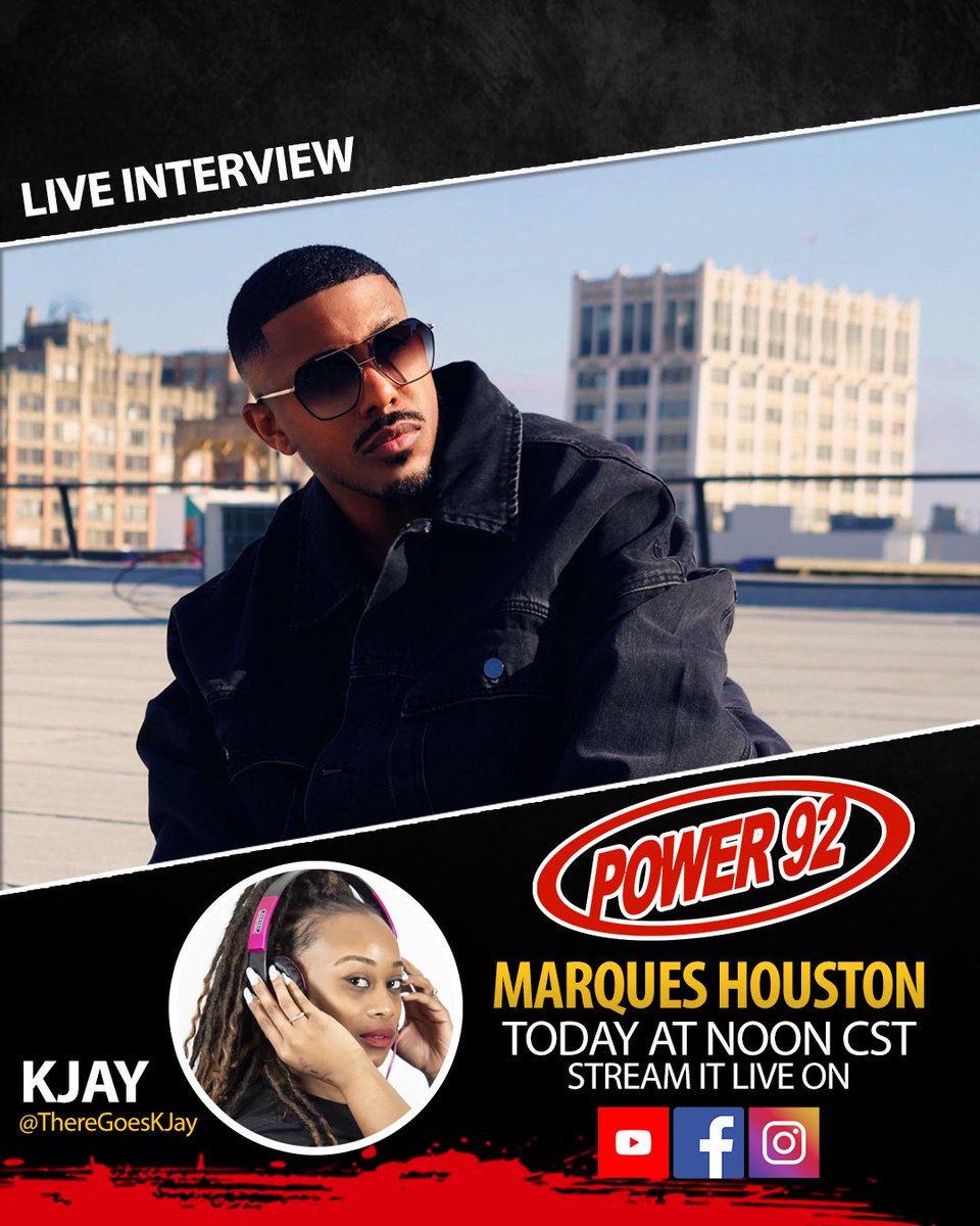 Catch Marques Houston on Power 92 Live today at 12PM with <a href="/theregoeskjay/">✨KJay ღ</a> 🎥🔥 He’s talking about his new film “Run” 👀 Stream it on FB, YouTube &amp; IG! #1inTheStreets