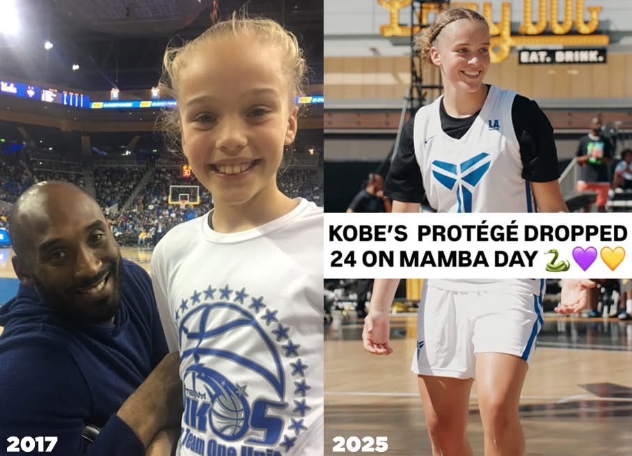 Kobe Bryant Stories & Motivation (@kobehighlight) on Twitter photo Amalia Holgun dropped 24 points on Kobe Bryant Day at the Nike Mamba Invitational
She was a member of the Lil Mambas, coached by Kobe 🤍🖤
Via <a href="/Ballislife/">Ballislife.com</a> Amalia Holgun dropped 24 points on Kobe Bryant Day at the Nike Mamba Invitational
She was a member of the Lil Mambas, coached by Kobe 🤍🖤
Via <a href="/Ballislife/">Ballislife.com</a>