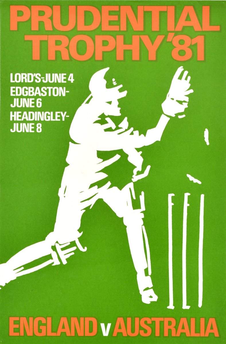 #LotOfTheDay 20 September Sale — view our poster auction catalogue and bid now at antikbarauctions.com/catalogue/lot/… 

Lot 277: Prudential Trophy '81 England v Australia Lord's Edgbaston Headingley 

#AntikBar #VintagePoster #Auction #Cricket More info and links at antikbar.co.uk/pages/antikbar…