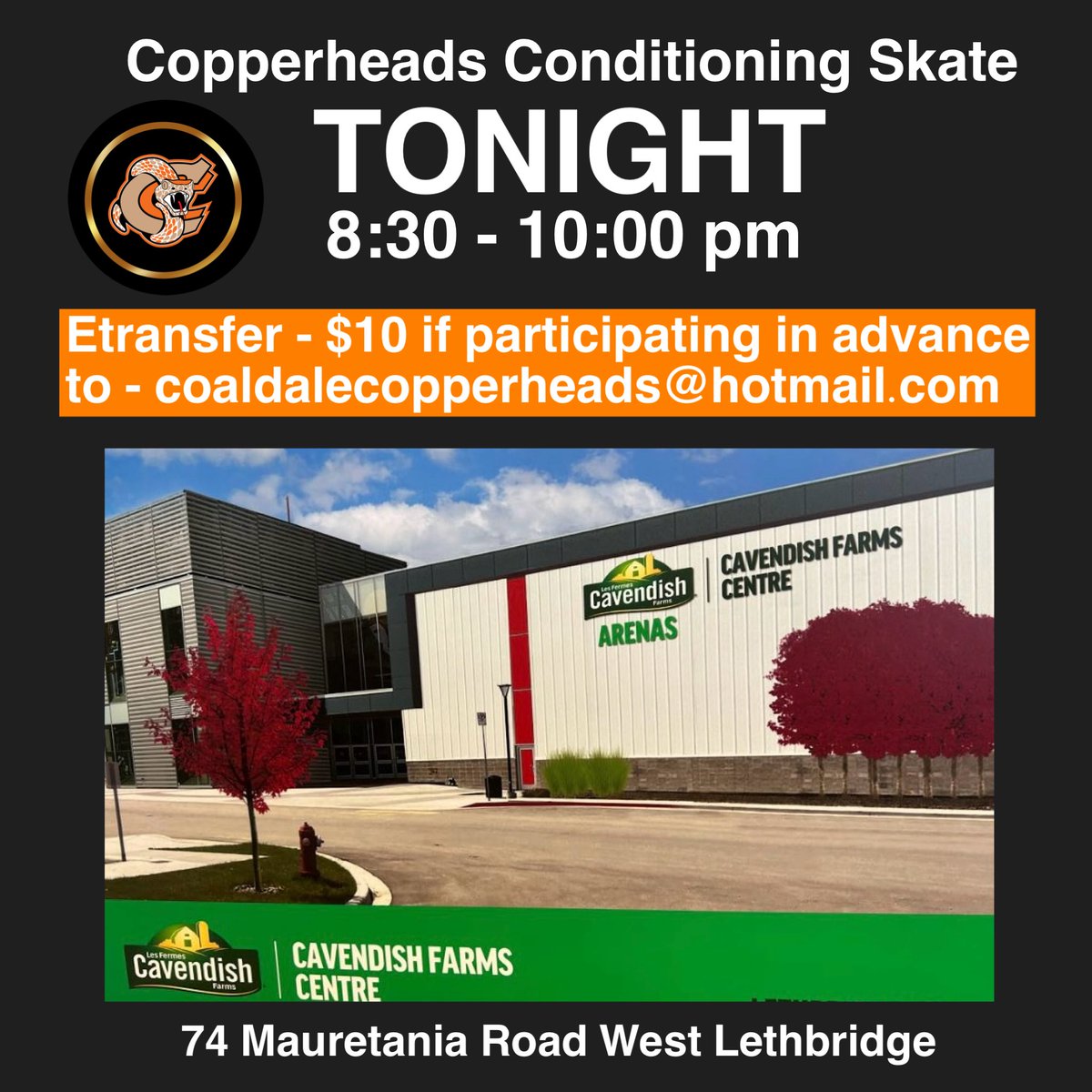 First Condition Skate scheduled this evening -