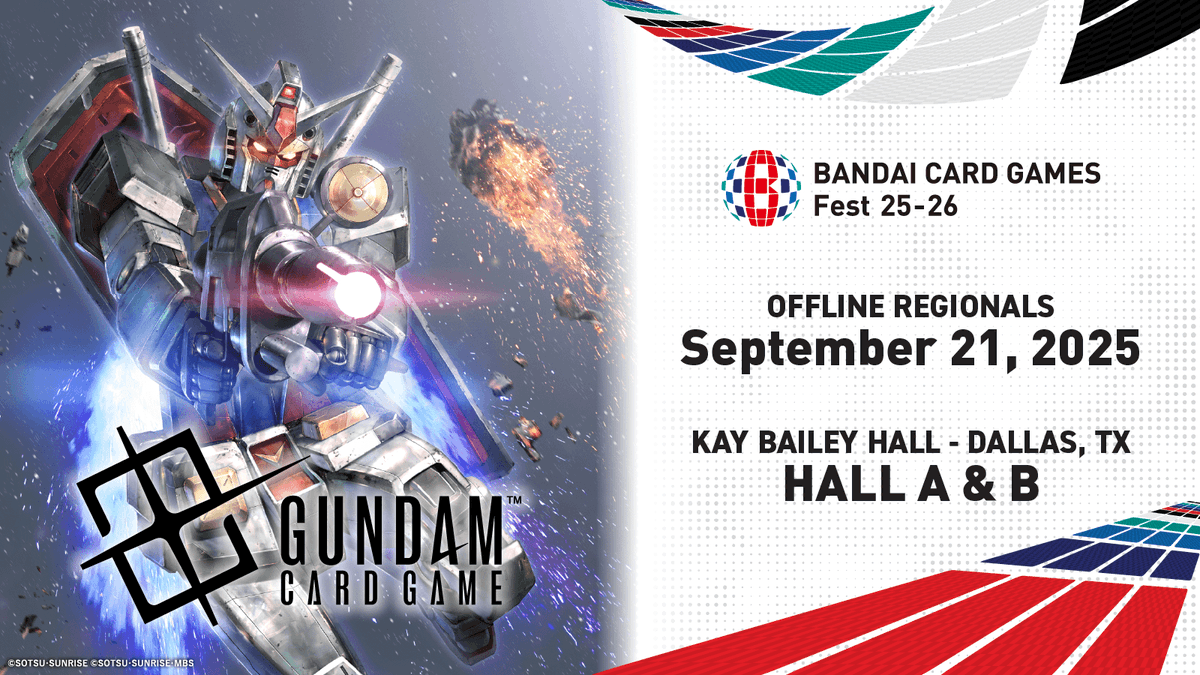 Good morning Gundam Pilots!
A little bit ago, Bandai announced that the BCF-Dallas Regional will be expanded to 768 players!

x.com/GUNDAM_GCG_ENG…

In order to give priority to those individuals on the waitlist, an email will be sent out this Friday, 8/29/25, with a private