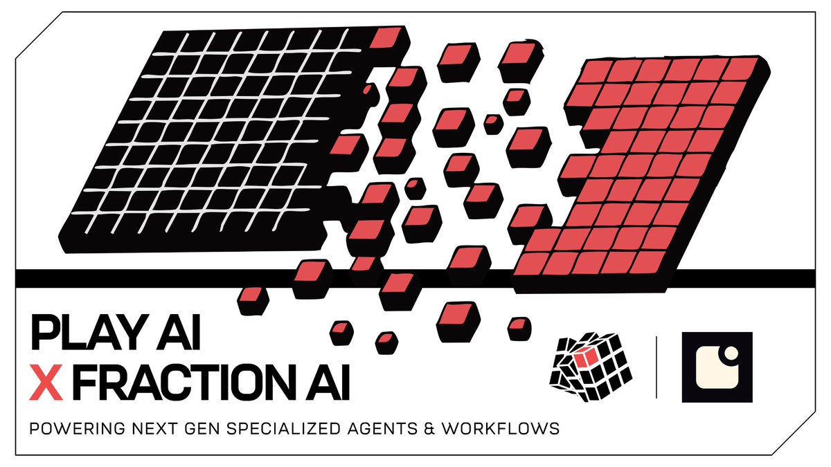 SamCode.Sol (@samcodeng) on Twitter photo Bullish partnership between Play AI and Fraction AI, <a href="/FractionAI_xyz/">Fraction AI</a> will be bringing their battle-tested agents into the Play AI ecosystem & leverage their infra for creating next gen workflows! Bullish partnership between Play AI and Fraction AI, <a href="/FractionAI_xyz/">Fraction AI</a> will be bringing their battle-tested agents into the Play AI ecosystem & leverage their infra for creating next gen workflows!