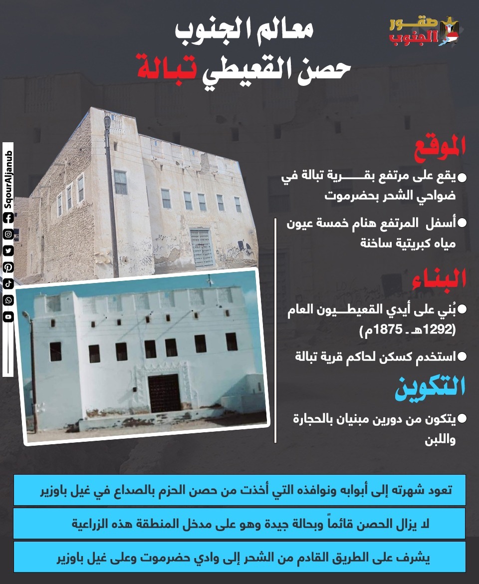 معالم الجنوب .. حصن القعيطي  تبالة
#معالم_الجنوب
#صقور_الجنوب