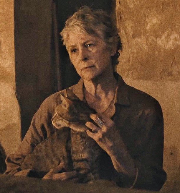 Aww… Carol &amp; Cat! 🐈🤍🧡🫂✨
#TWDCaryl #CarolPeletier #TWDCat