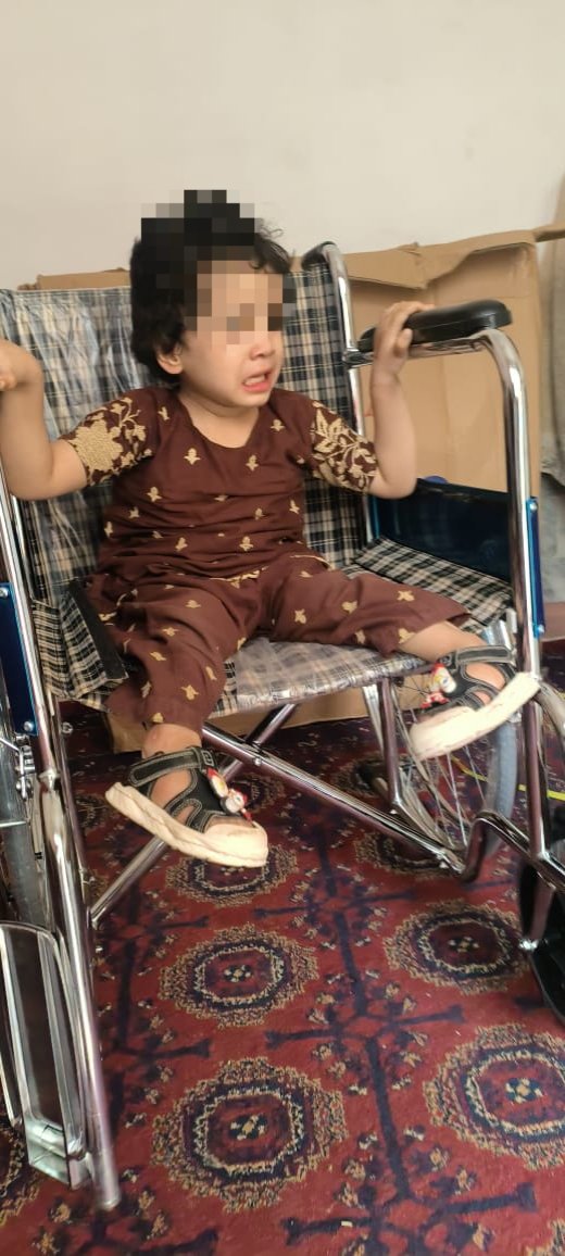 Alhumduillah a little girl received not just a wheelchair, but a new chance at life 💙. Her strength is our true inspiration. #OrphanAidPakistan #GiftOfHope