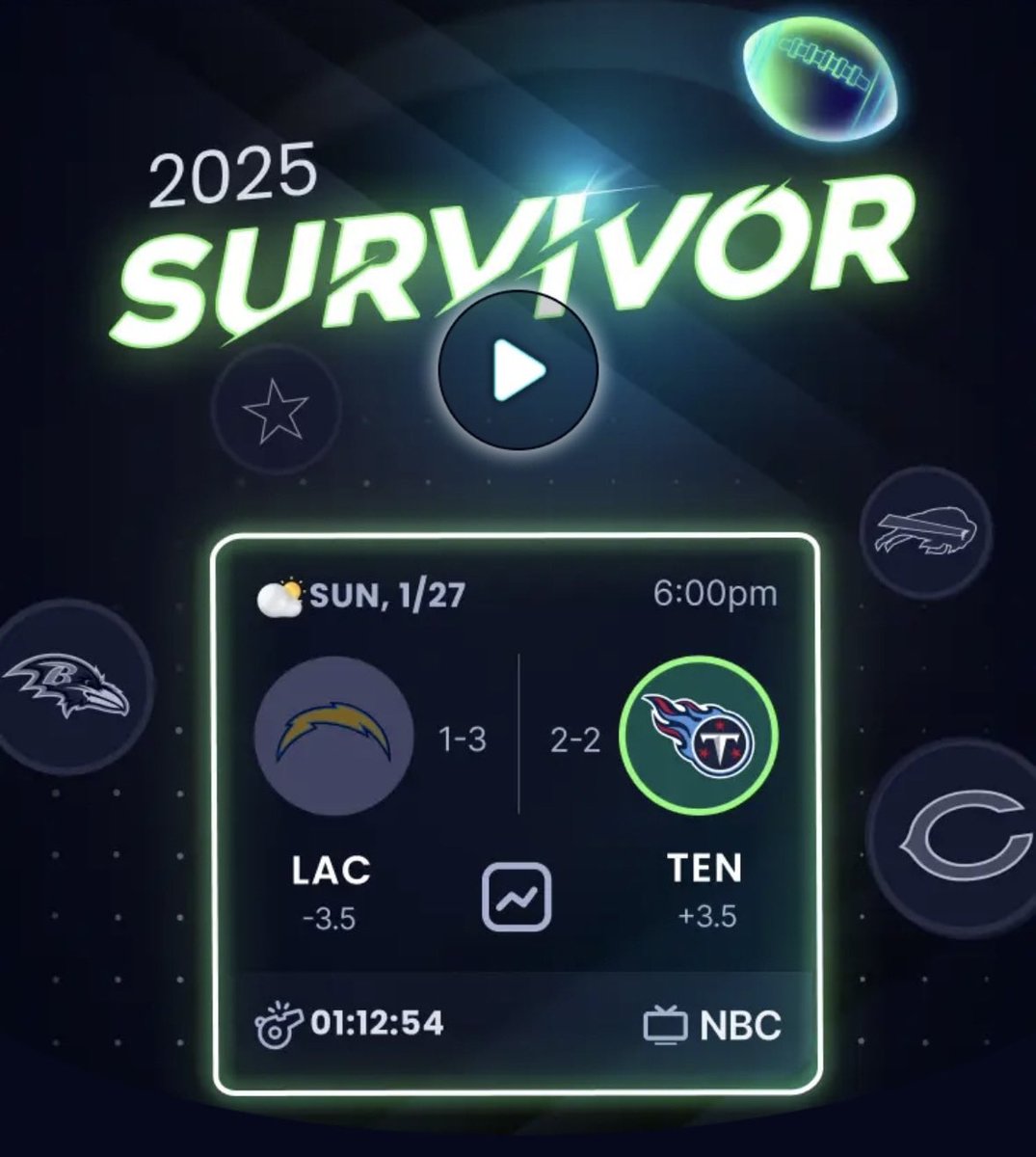 We’re hosting a Survivor League 🔥

Correctly pick a team to win each week to advance. Winner receives $500 in play-through on Sleeper! 

Limited spots so grab your seat NOW 👇

sleeper.com/i/E8o4eZ4B9POKb