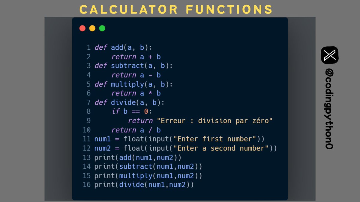 codingpython0's tweet image. 🚀 Kickstart your Python journey today!
Follow @codingpython0 for quizzes, beginner-friendly tips, and real coding practice.
#python #pythonlearning #pythonlovers #pythontips #CodingJourney #codinglife #programmer #webdeveloper #AI #Tech #100DaysOfCode #LeetCode