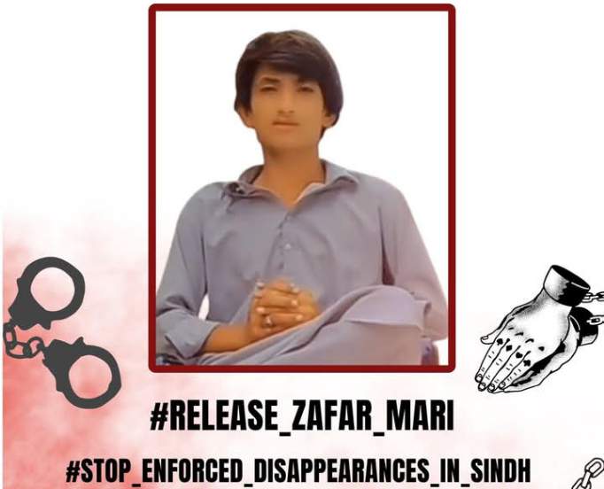 Zafarullah Mari a student enforced disappeared on 16 July 2025 by law enforcement agencies and not released yet.
#ReleassZafarullahMari