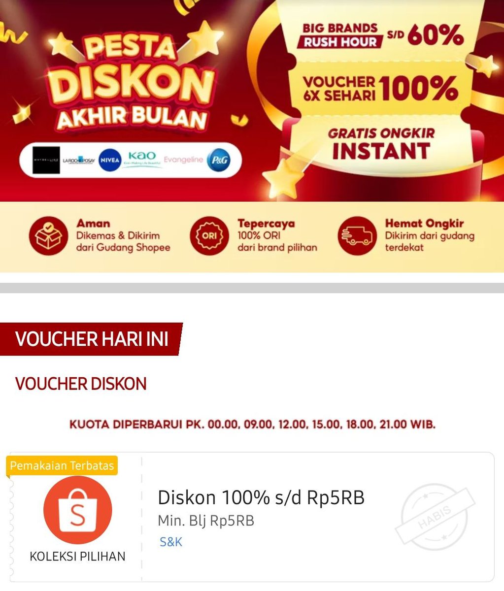 promo diskon kode voc shopee tweet media