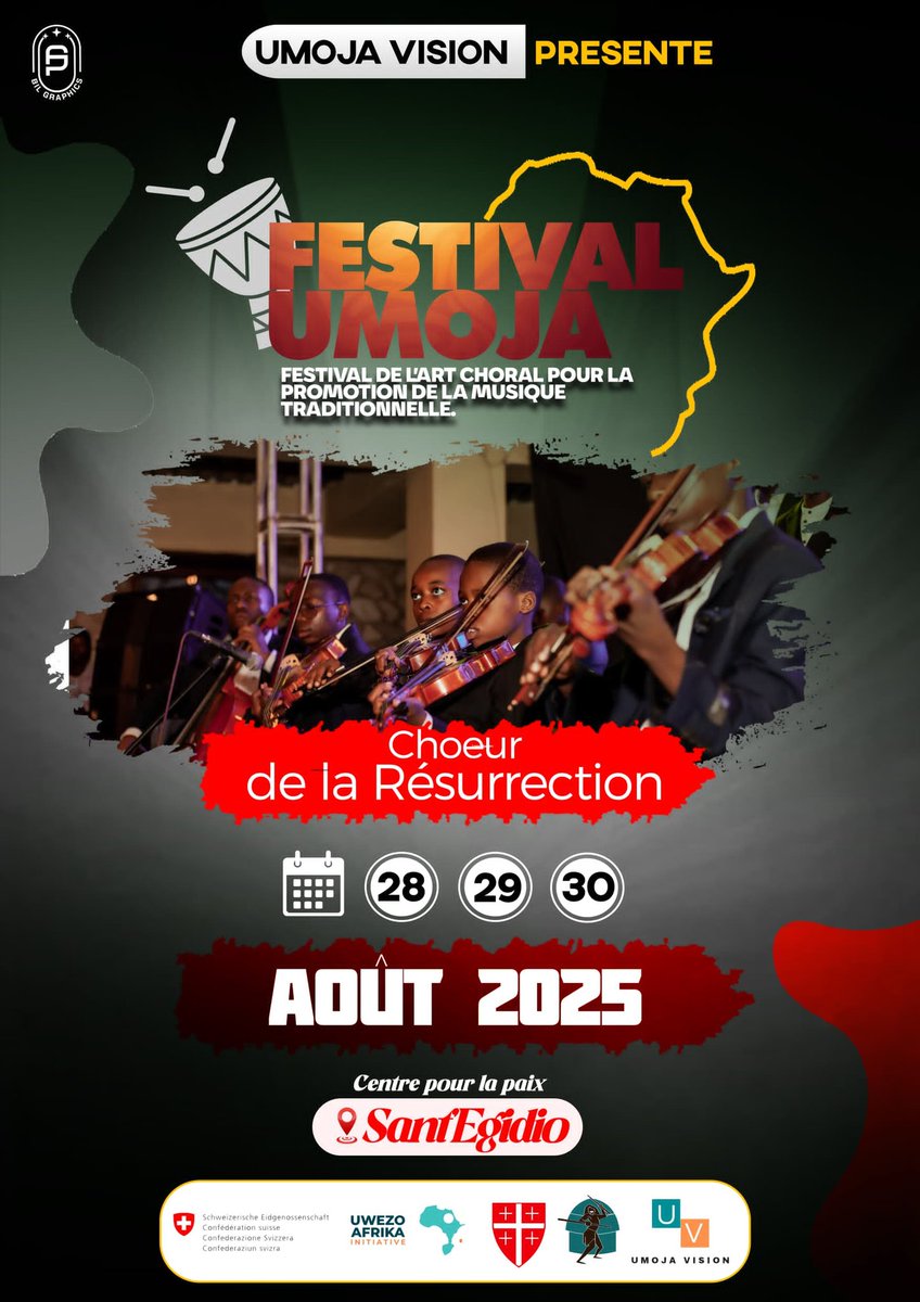 pc_resurrection's tweet photo. 🎧 #FestivalUmoja : Le Choeur de Petits Chanteurs de la Résurrection de Bukavu est heureux d'annoncer sa participation à la troisième édition du Festival Umoja, un rendez-vous pour célébrer la paix, l'unité et la culture à travers la musique. https://t.co/pNjJGstbsy