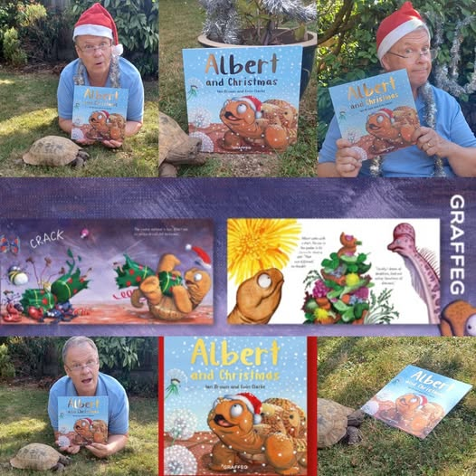 Our latest #ALBERTthetortoise #picturebook is our first #Festive #book.. but set in #summer. ALBERT AND CHRISTMAS is already landing with fans and at bookshops. FREE UK &amp; US DELIVERY for orders over £15 ($21) via our shop at Alberttortoise.com
#newbook #tortoise #bookcover