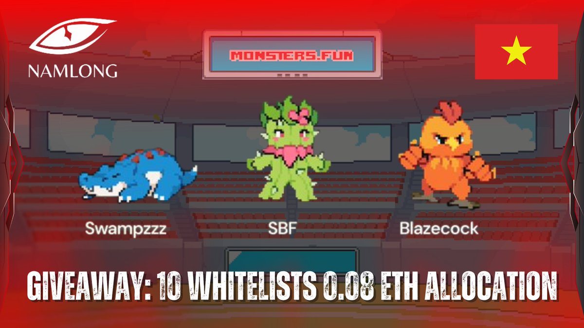 Tặng ngay 10 Whitelist kèo hot <a href="/monstersdotfun/">Monsters</a> 👹

Phân bổ 0.08 ETH/ví mua token cho 10 anh em may mắn trúng thưởng 🔥

[GA ĐỘC QUYỀN TẠI NAMLONGDAO] 🇻🇳 🐉

Monsters. fun chuẩn bị ra game rồi, chiến thôi anh em!

Tham gia tại link LuckyGo dưới phần comment ⤵️
