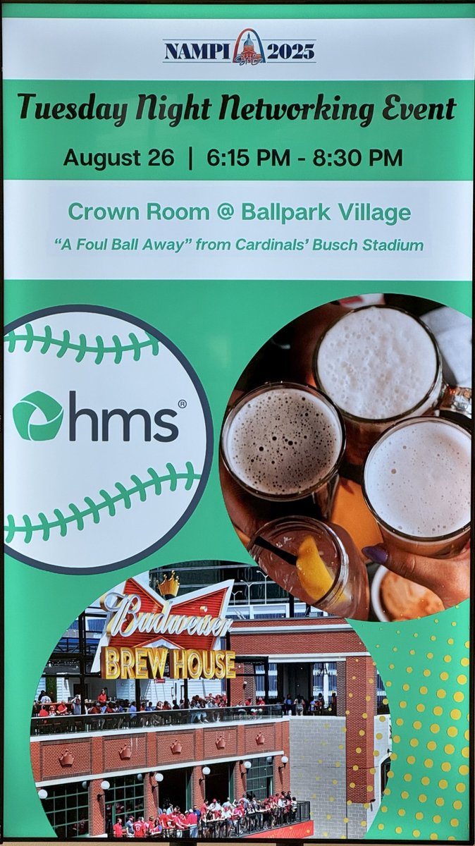Day 3 at #NAMPI2025 with #HMS
🎯 Explore residency verification strategies at 2:40 p.m. at Majestic C, Ballroom Level 2
🤝 Join us for Tuesday Night Networking from 6:15 p.m. at Crown Room, Ballpark Village