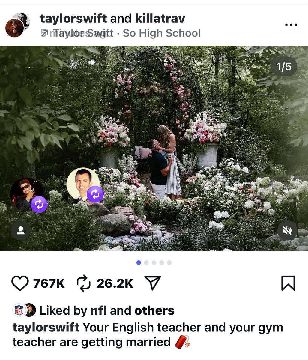 Biggest news of the day: Taylor and Travis are engaged.