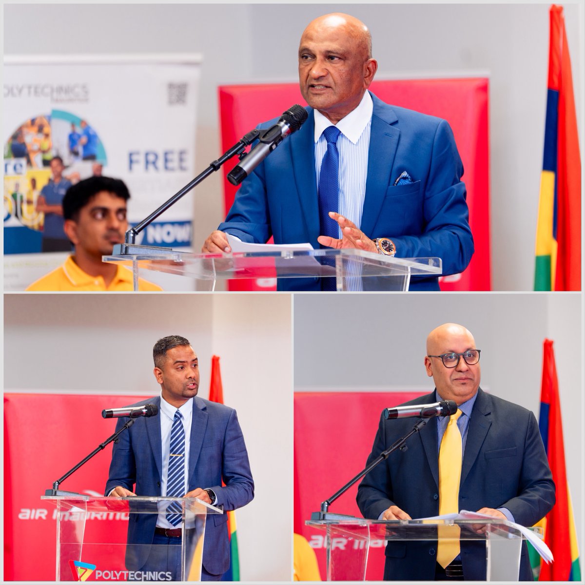 airmauritius's tweet photo. Air Mauritius was honoured to join Polytechnics Mauritius for the official launch of the Diploma in Engineering Technology (Aircraft and Engine Maintenance), held at the Rose Belle Campus on 26 August 2025. ✈️
#AirMauritius #PolytechnicsMauritius https://t.co/42tgqWcWAc