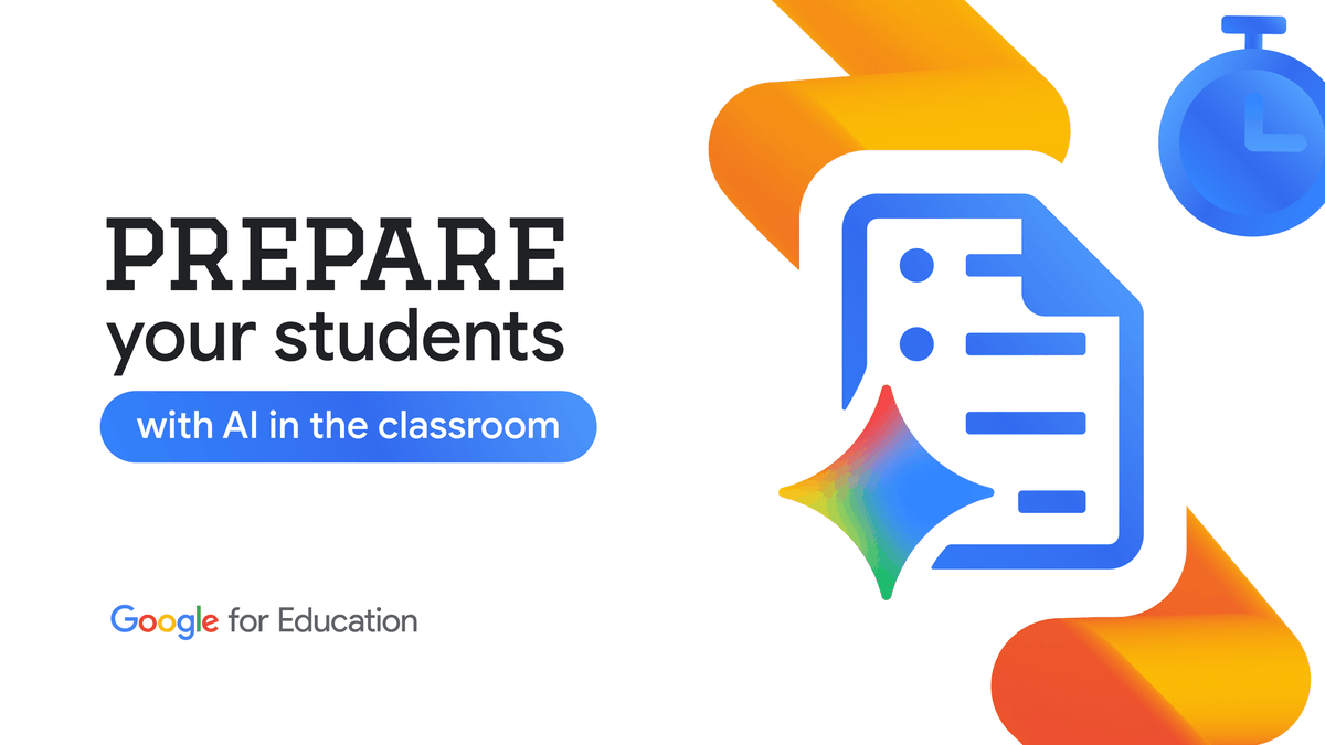 Ready to talk #AI with your students this #BackToSchool ✏️? Use this guide for practical lessons to help students use #AI ethically and productively. The lesson is flexible and can be adapted to fit your unique classroom needs! Check it out here: goo.gle/4mHmGU4