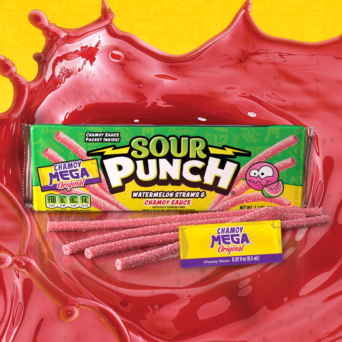 SourPunchCandy's tweet photo. Enjoy the bold flavor of Watermelon Straws with a splash of Chamoy Mega US! Limited editionβdon't miss out! #FlavorFusion #LimitedEdition https://t.co/iezuGZVCMZ
#SourPunch #EmbraceYourPunch #ChamoyMega #SourCandy #SpicySnacks https://t.co/BuTcIyRvmP