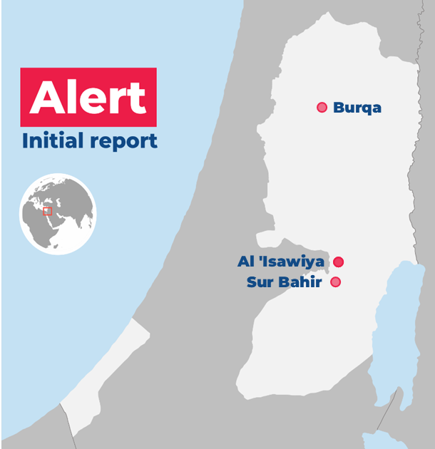 Demolitions reported yesterday in Burqa, Al 'Isawiya and Sur Bahir areas of the #WestBank, Occupied Palestinian Territory. ochaopt.org/data/demolition
