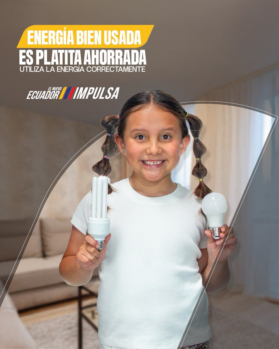 ✅¡Tus acciones contribuyen con el planeta!

Ser eficiente con el uso de la energía es utilizar de manera óptima tus electrodomésticos o equipos.

Juntos cuidamos el planeta y sus recursos.

👍 Energía Bien Usada es Platita Ahorrada.

#ElNuevoEcuador