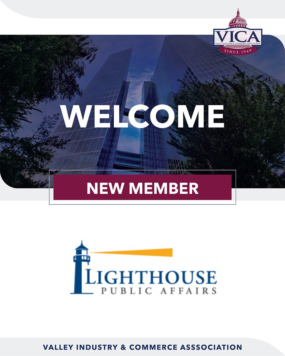 Welcome, Lighthouse Public Affairs, to VICA!

Lighthouse Public Affairs is California’s preeminent statewide public affairs consultancy. Their team brings deep expertise across disciplines to guide clients in the nation’s most dynamic state.

Learn more at bit.ly/41m6vD0