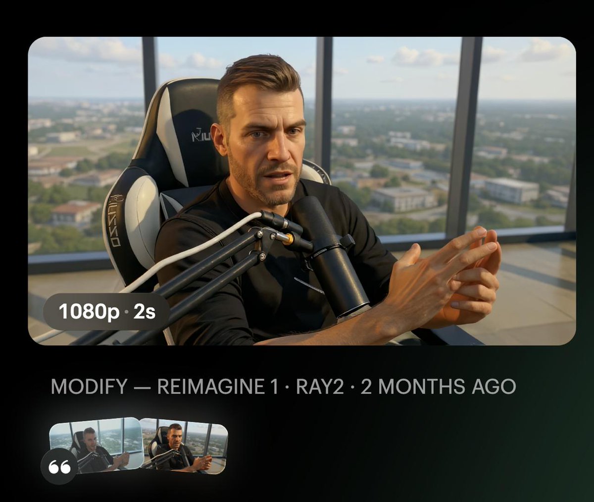 Here’s how I turn real YouTube clips into GTA-style clips…

Download the clip you want to turn into a GTA-style one

Upload the clip to Luma AI and download the start frame

Take that start frame to Krea and prompt it to apply the GTA-style context profile to it

Go back to Luma