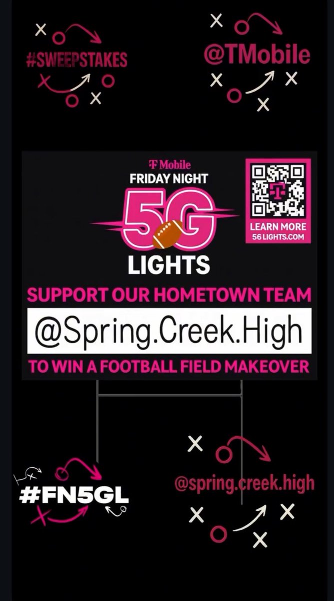A tough loss for @Spring.Creek.High last night but #FN5GL #Sweepstakes <a href="/TMobile/">T-Mobile</a> is just heating up! 👏💗