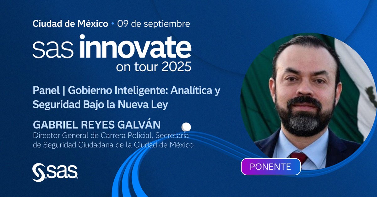 En #SASInnovateOnTour México ejecutivos de empresas que están marcando el rumbo de la IA, la analítica avanzada y la transformación digital, compartirán cómo están aplicando la tecnología para generar impacto real dentro de sus organizaciones. 2.sas.com/6015f2AiL #SASInnovate