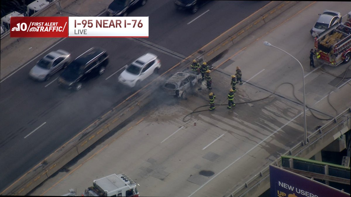 TRAFFIC ALERT: I-95 SB shut down past the Walt for a car fire. <a href="/NBCPhiladelphia/">NBC10 Philadelphia</a>