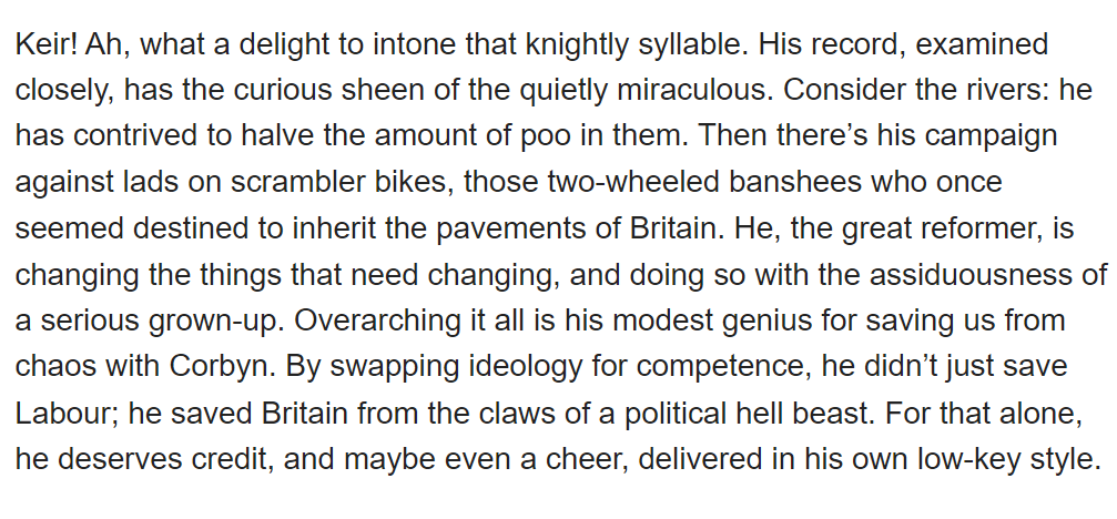 DickPantis's tweet photo. A snippet from Chapter III of The Competence Trick - Starmer: The Great Reformer. https://t.co/1764Wu35yF