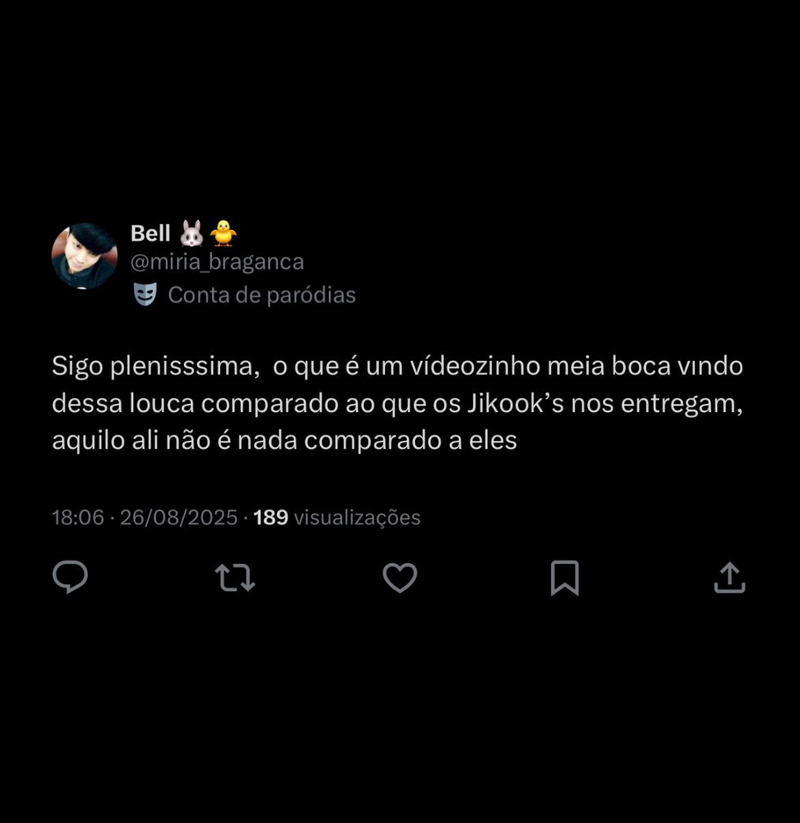 acho que tem um pessoal em negação com a namorada do jimin expondo os vídeos com ele…
