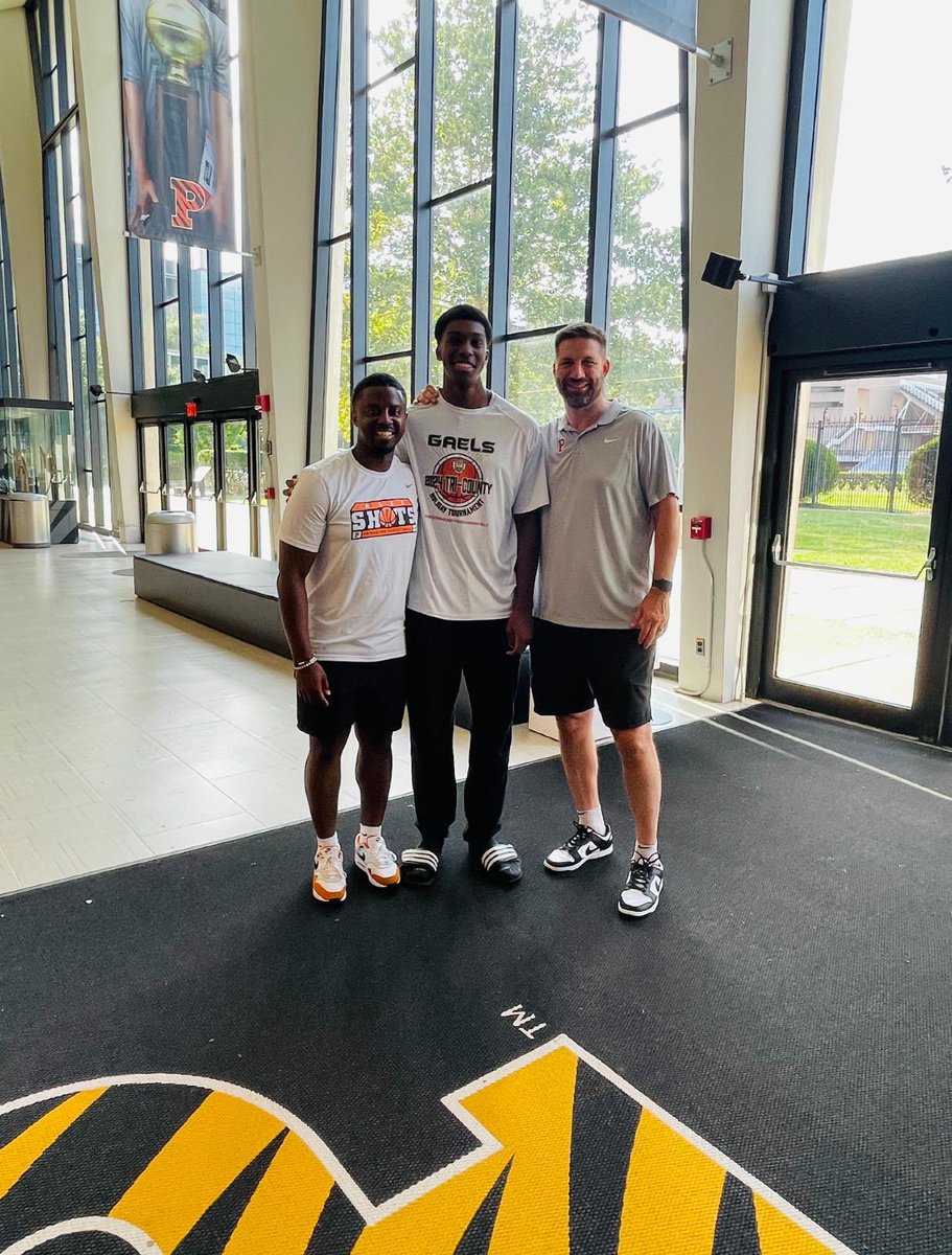 6’8 '26 William Meribe of  @newman_hoops &amp; theepiceliteaau took an unofficial visit to Princeton today,<a href="/247Sports/">247Sports</a> is told