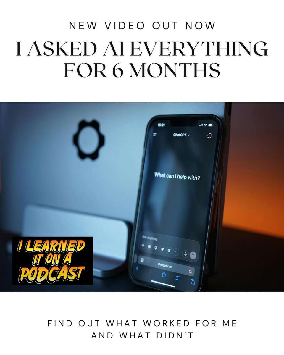 GraffPinkert's tweet image. Do you use AI at home or at work?

This week on I Learned It On a Podcast, Noah shares his experience using Claude AI for everything - from home remedies to blog posts. Listen at ow.ly/qshi50WLGLI to find out what he loved &amp;amp; hated.

#articificialintelligence #techtuesday