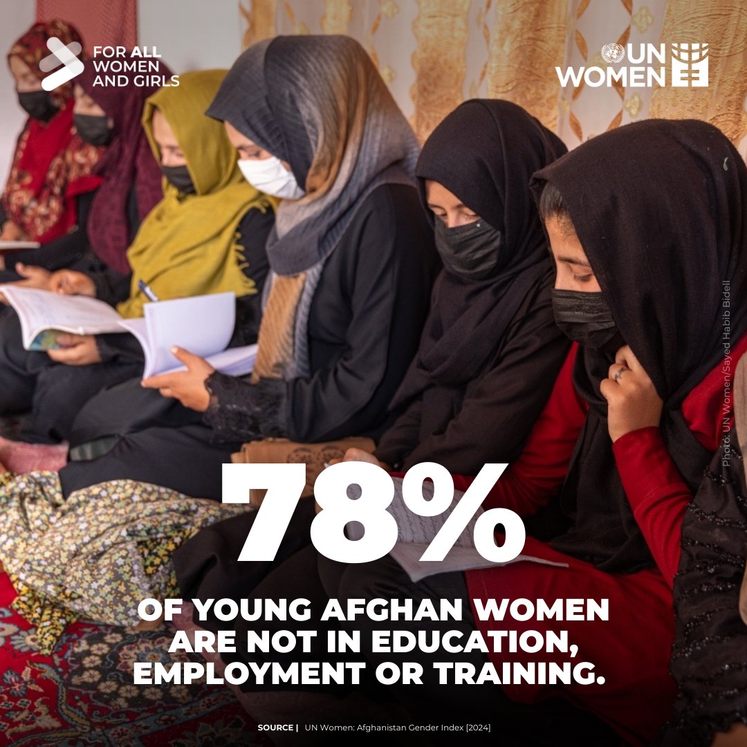 The most severe women’s rights crisis in the world is being normalized.

4 years since the Taliban takeover, not one restriction on Afghan women and girls has been reversed.

Stand with Afghan women, and see how <a href="/UN_Women/">UN Women</a> is taking action: unwo.men/hkMh50WLFPy