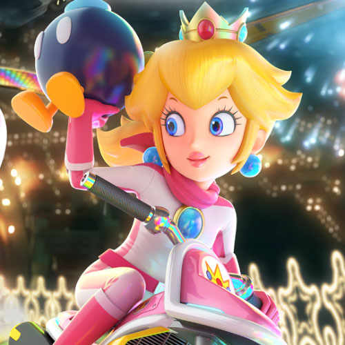 Princess Peach time! Unas carreritas en Mario Kart? #cosplay #princesspeach