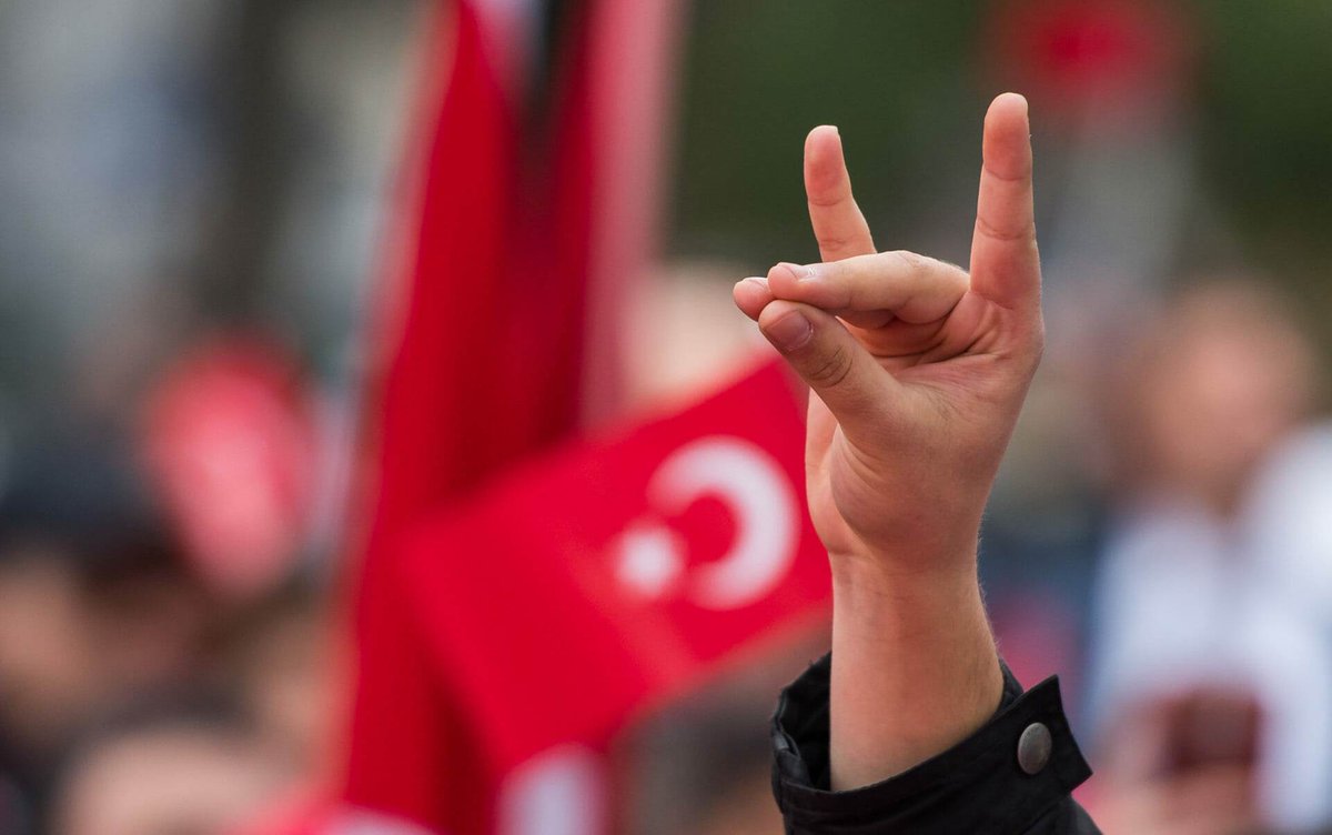 MENAResearch_C's tweet image. In the Grip of the “Grey Wolves”

When Turkish national footballer Merih Demiral flashed the “wolf salute” during the 2024 European Championship, it sparked heated debate. The hand sign is the emblem of the far-right “#GreyWolves.” For Green politician Cem Özdemir, it is not a…