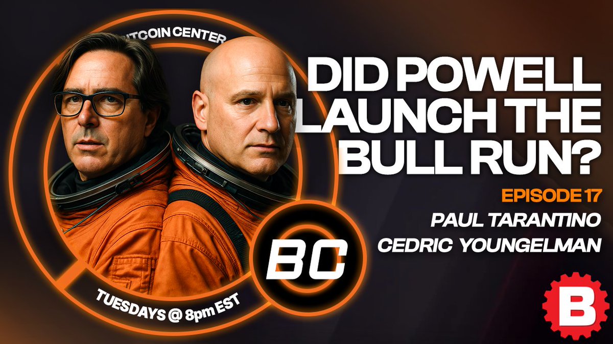 Cedric Youngelman ⚡️ (@cedyoungelman) on Twitter photo We go live in two hours on <a href="/_BitcoinCenter/">BitcoinCenter</a> for Livestream #17: Did Powell Launch The Bull Run?
As always, the debate is the show. Come join us!
Link: youtube.com/watch?v=BlmnhF… We go live in two hours on <a href="/_BitcoinCenter/">BitcoinCenter</a> for Livestream #17: Did Powell Launch The Bull Run?
As always, the debate is the show. Come join us!
Link: youtube.com/watch?v=BlmnhF…