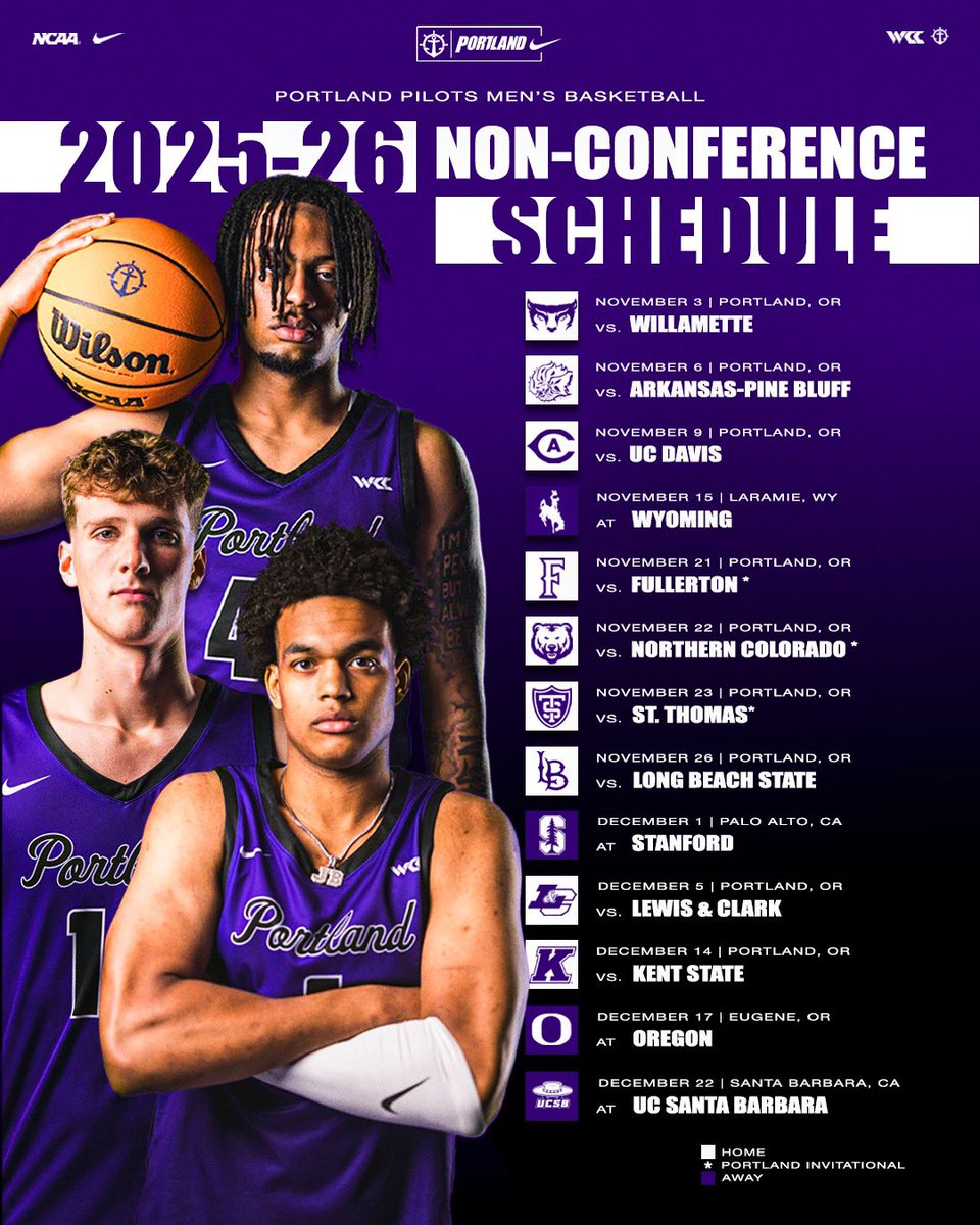 PortlandMBB's tweet photo. Mark your calendars 😈

#WCCsports #WCChoops #ncaabasketball #d1hoops #pilotnation https://t.co/kWhLKO9A6L