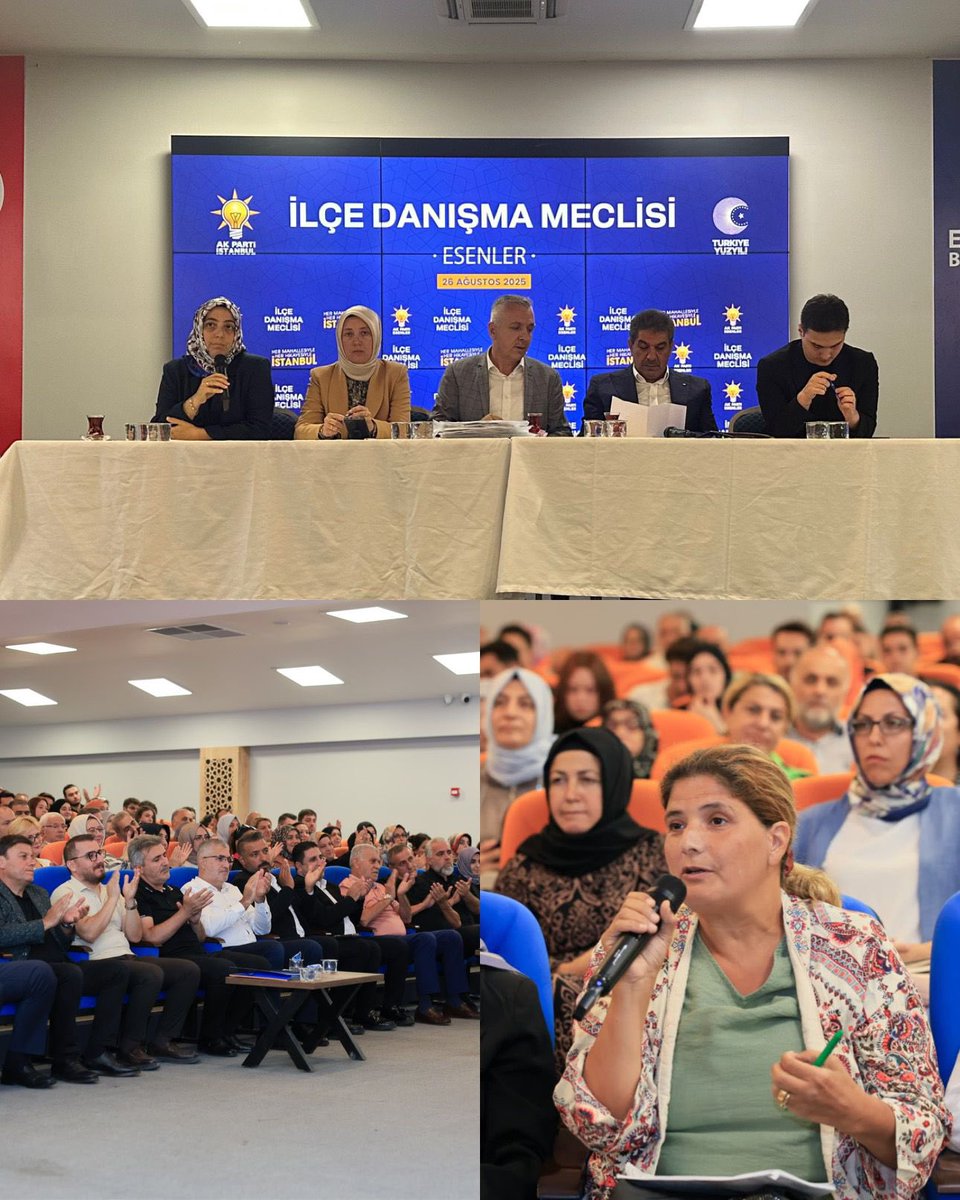 AK Parti Esenler İlçe Danışma Meclisimizi; İl Başkan Yardımcımız <a href="/rabiyakazak/">Rabiya Kazak Aci</a> , Belediye Başkanımız <a href="/mt_goksu/">Mehmet Tevfik Göksu</a> , Kadın Kolları Başkanımız <a href="/seval_av/">Av. Seval GÜNEŞ</a> ve Gençlik Kolları Başkanımız <a href="/thecerrahoglu/">Hasan Taha CERRAHOĞLU</a>’nun katılımlarıyla gerçekleştirdik.

Üç kademeden ilçe yönetimimiz, mahalle