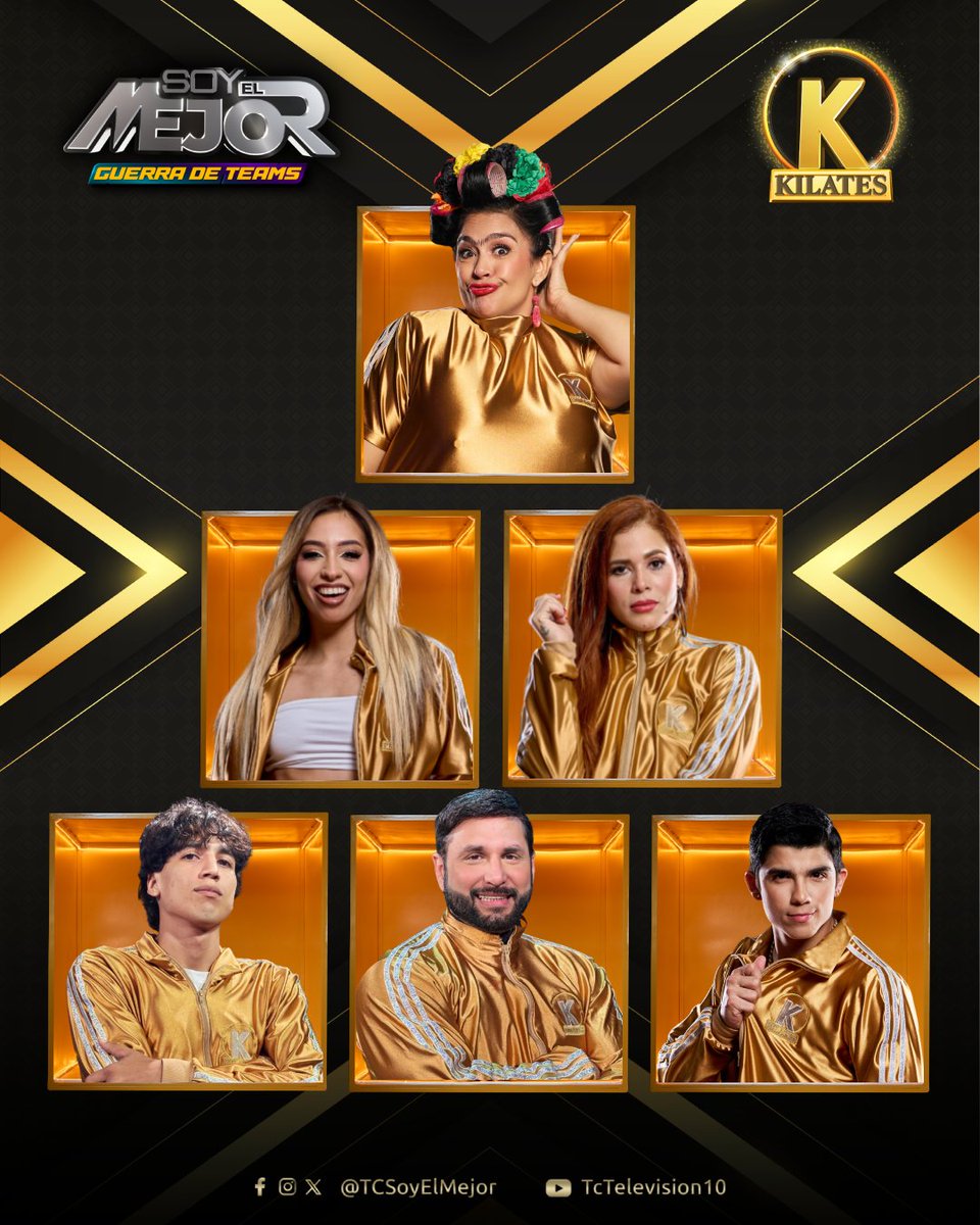 tcsoyelmejor's tweet photo. 💎✨ El Team Kilates brilla como el oro y está listo para demostrar que vale cada gramo en la competencia 🔥🙌
¿Son tus favoritos?
#SoyElMejorTC #TeamKilates #GuerraDeTeams #BrilloTotal https://t.co/6AFUuPQjRE