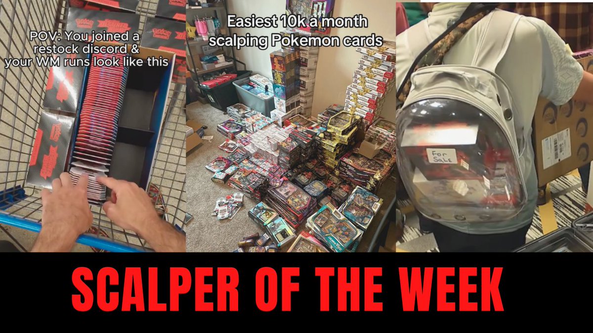Kennyboulder (@kennyboulder) on Twitter photo It's Tuesday!!! Pokemon Card Scalper Compilation! This week has a person scalping at a card show holding a MJ Holdings box haha
Video:
youtube.com/watch?v=ZfC1Aj…
VOTE SCALPER OF THE WEEK:
youtube.com/post/UgkxNLkx_…
<a href="/ScalpersDaWild/">ScalpersHallofFame</a> <a href="/POKESTREETZ/">PokéStreetz</a> <a href="/_pikanomics/">Pikanomics</a> <a href="/PokeTCGiveaways/">Pokemon Giveaways</a> It's Tuesday!!! Pokemon Card Scalper Compilation! This week has a person scalping at a card show holding a MJ Holdings box haha
Video:
youtube.com/watch?v=ZfC1Aj…
VOTE SCALPER OF THE WEEK:
youtube.com/post/UgkxNLkx_…
<a href="/ScalpersDaWild/">ScalpersHallofFame</a> <a href="/POKESTREETZ/">PokéStreetz</a> <a href="/_pikanomics/">Pikanomics</a> <a href="/PokeTCGiveaways/">Pokemon Giveaways</a>